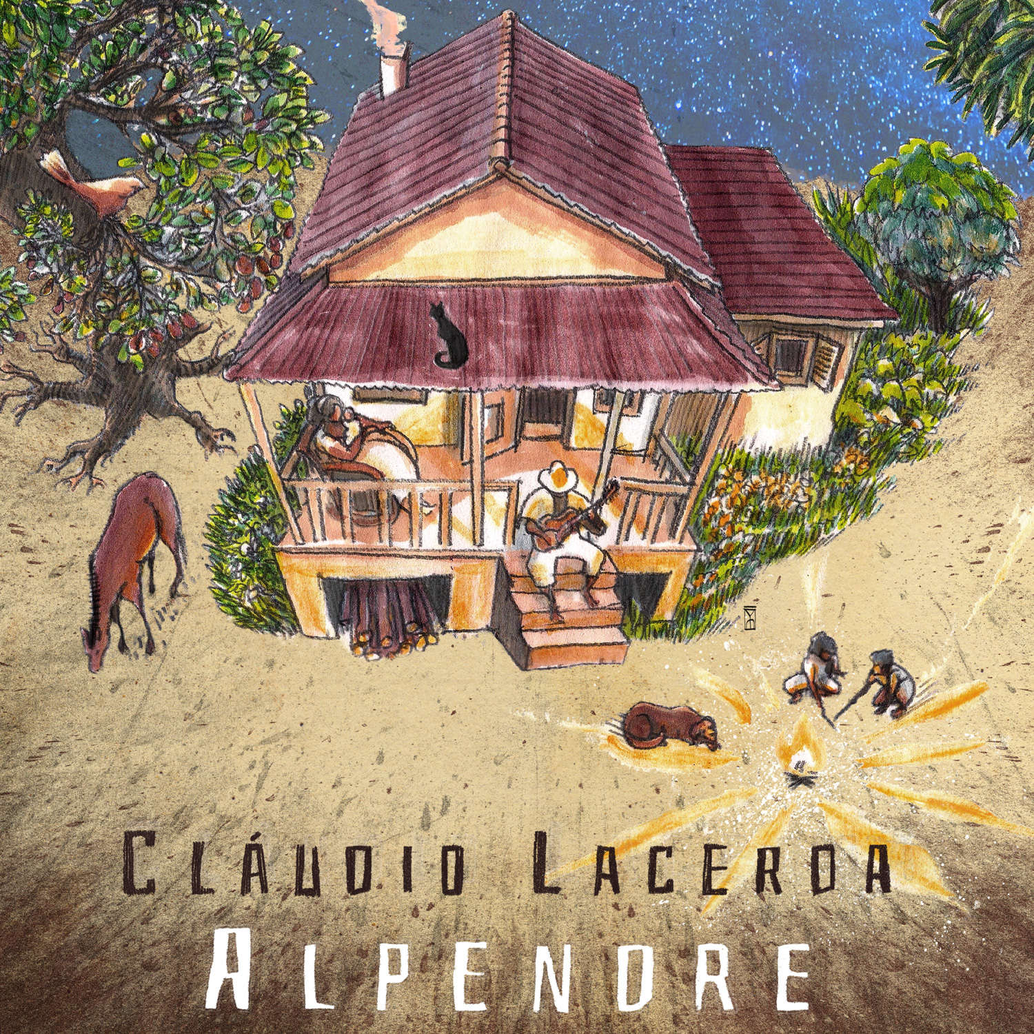 Capa do disco Alpendre - Claudio Lacerda